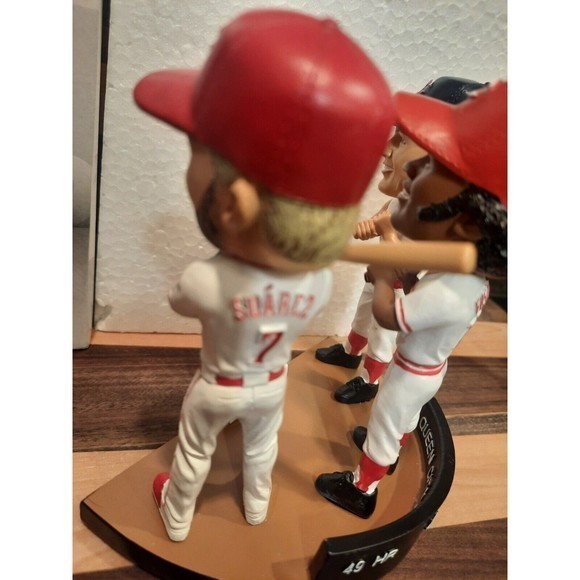 CINCINNATI REDS TRIPLE‎ BOBBLE HEAD QUEEN CITY SLUGGERS Kluszewski Foster Suarez - Picture 11 of 15